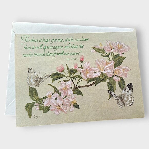 Lot of 4 Vintage Greeting Cards Turtle Squirrel Mushroom Butterflies Cottagecore - Picture 4 of 10